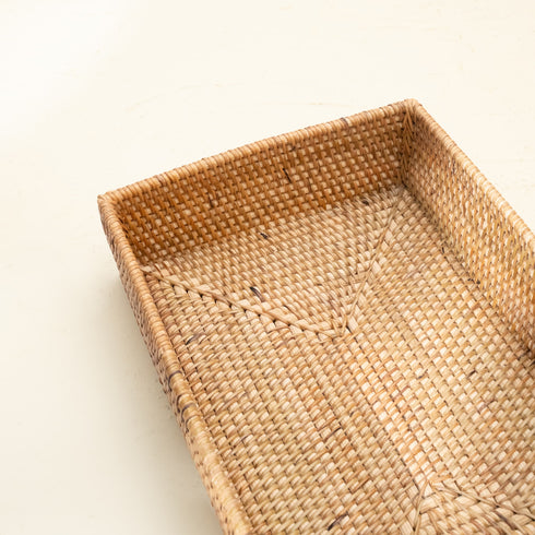 Rattan A4 Paper Tray - Coastal Villa Homeware